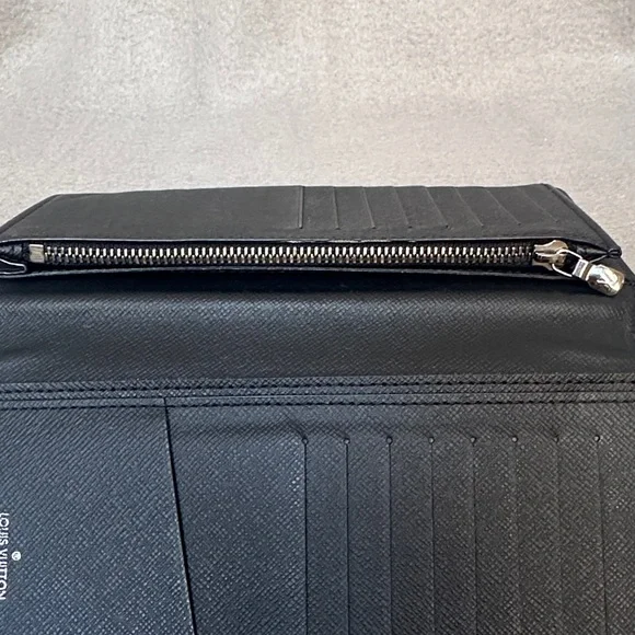 Louis Vuitton Monogram Eclipse Brazza Canvas Long Black Compact Wallet - Picture 6 of 15